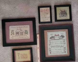 Five Needlepoint Samplers