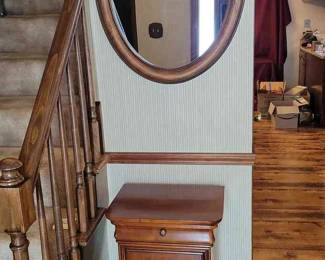 Foyer Mirror And Cabinet