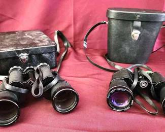 2 Sets of Binoculars With Cases.