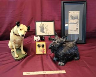 Plaster And Resin Assorted Dog Art