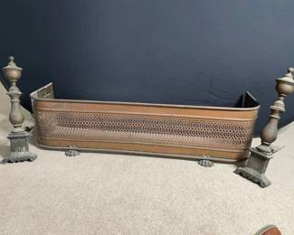 Fireplace Fender and Andirons