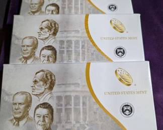 Three 2016 US Presidential Dollar Proof Set