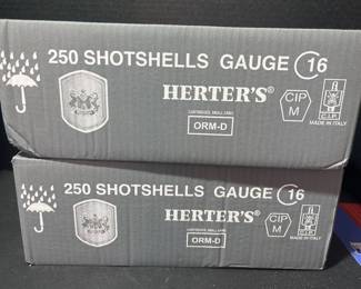 2 boxes of Herters 250 shot shells gauge 16