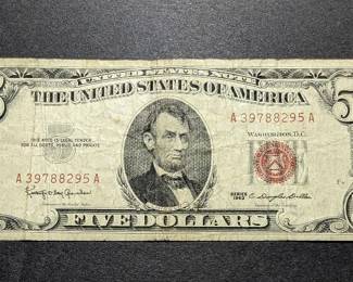 A $5 "United States Note", 1963