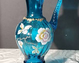 Fenton Hand Painted Grecian Pitcher
