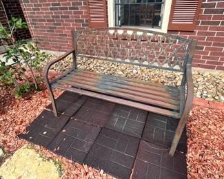 Iron Outdoor Bench (needs a little love)