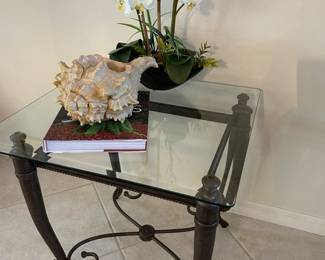 2nd Glass & Metal Side Table