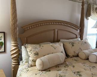 Four Poster Bed, Headboard, Foot Board, Side Rails