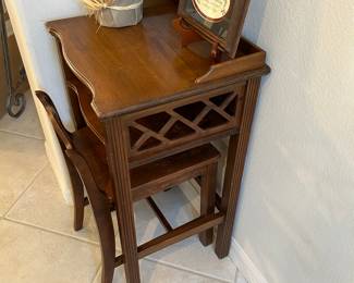 Old Writing Desk with Small Chair