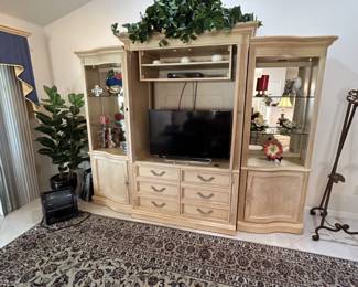 Large Entertainment Unit with Retractable Doors.                  3 Sections, by Stanley