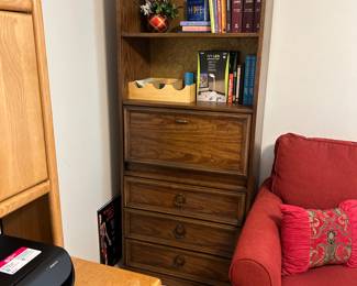 Bookcase with Drop Down Writing Area