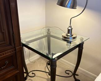 Metal & Glass End Table