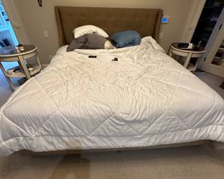 King Bed Brown fabric