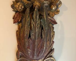 Lighting Sconces Carved Wood Italian Floral 1