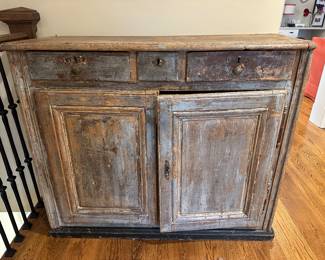 Cabinet - Antique 19th Cent Rustic 47x17x40