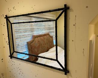 Mirror WilliamsSonoma Black Faux Bamboo