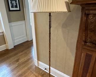 Lighting Floor Lamp Brass Bamboo