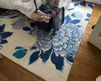 Rug PB Teen Blue Flowers
