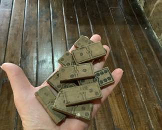 Antique wooden dominos 