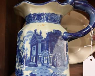 Blue and white transfer ware 