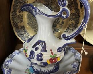 Blue and white pottery