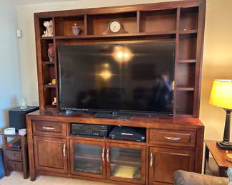 This entertainment center can fit into any space! 