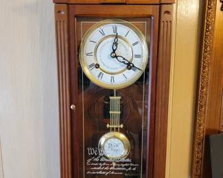 Vintage United States of America Constitution Wall Clock Limited Edition