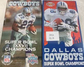 Cowboys Super Bowl XXVII AND XXX VHS Tapes not new