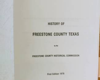 History of Freestone County First Edition 1978