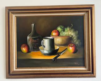 $150 Fruit and Wine by Pearl Peterson 32W 25H