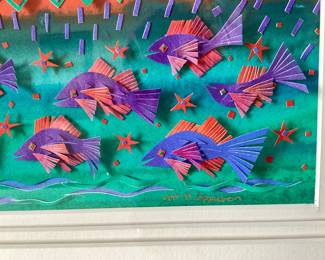 1- Barbara Appleton - Multi chrome fish print - 3 D- ,1994, 20x14 - $100