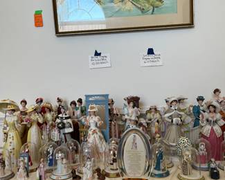 Collection of Mrs Albee's figurines 