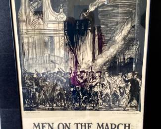 33. WWI Propoganda Poster: “Our Fighting Men Need Tobacco”, printed by
The Avenue Press, Ltd., London, designed by Frank Brangwyn, A.R.A - $250 
