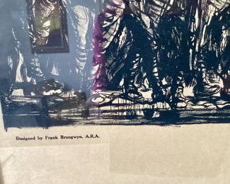 33. WWI Propoganda Poster: “Our Fighting Men Need Tobacco”, printed by
The Avenue Press, Ltd., London, designed by Frank Brangwyn, A.R.A - $250 