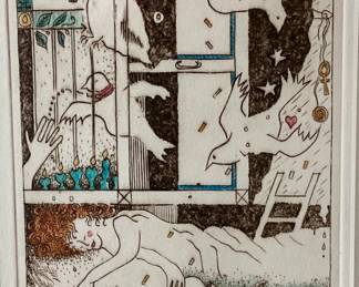 37. Deanna Henson: 
Subject: “Letting Go” Print #18/150, 1991, 13x11
$75