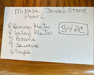 $48 Mikasa Jewel Stone pearl 34 pieces