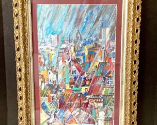 56. Konstantyn Sylin (local artist)
Subject: “Paris in Rain” watercolor $250 
