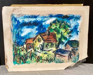 27. Robert Brady : student work at the Iowa Watercolor Exhibit. Damaged to the right / unframed piece $75