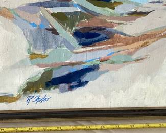32. Robert Shuler: South Carolina artist 
Subject: Oil on Canvas Landscape, untitled, 1982, 33x24
$120