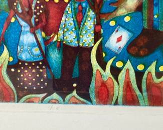 7- Charles Barth : "Lotteria de Vida" #1/15, 32x25 - $150