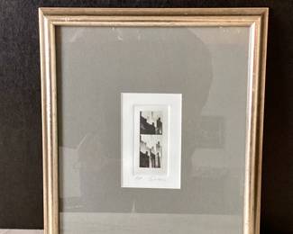 23- Mary Trevor (print maker / photographer, NY. Miniature landscape print, untitled. $70 