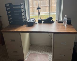 $60 desk made with two file cabinets