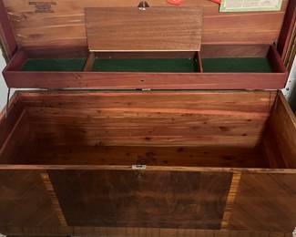 $140 Lane Cedar chest 18W 18D 22H (damage on left side)