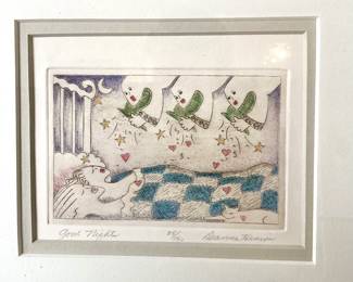 38. Deanna Henson:
Subject: “Goodnight” Print #85/150, 1991, 13x11
$75