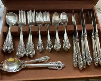 Grand Baroque Wallace Service for 8 - 50 pieces.