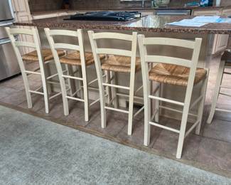 Carved Bow Bar Stools