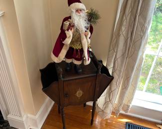 One of about 15 Santas; cigar storage