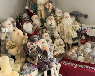 Candles; Santas; ornaments