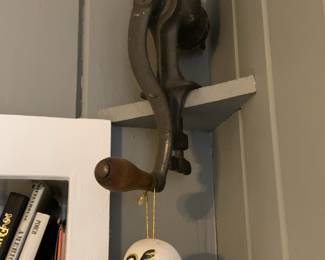 Meat grinder celebrating Mardi Gras!