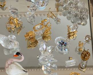 Swarovski crystal; Fitz and Floyd glass pieces